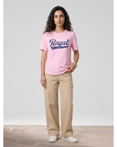 Camiseta estampada rosa Troyal