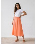 Orangefarbener Polly Satinrock