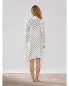 Robe Raipur asymétrique à pois blanche