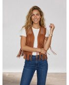 Sienna Lederjacke mit Fransen
