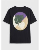 T-Shirt 100% Coton Bio imprimé nature noir