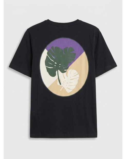 Camiseta 100% algodón orgánico con estampado natural negro