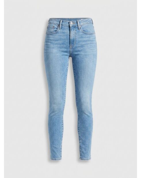 721 Mittelblaue Skinny-Jeans mit hohem Bund
