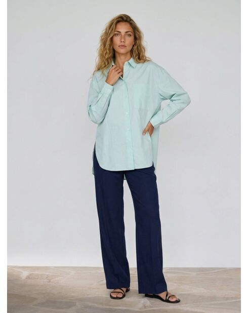 Camisa boyfriend azul claro