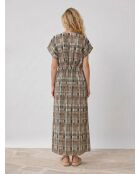 Bedrucktes Kleid Milly in Khaki