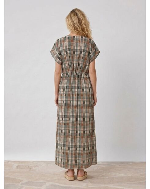 Bedrucktes Kleid Milly in Khaki