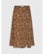 Milana Wickelrock mit braunem Tierprint