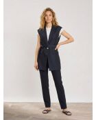 Gilet blazer sans manches bleu foncé