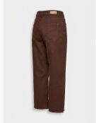Bruine 7/8 jeans van biologisch katoen, gewassen