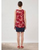 Hawai-Top mit pinkem Tropenprint