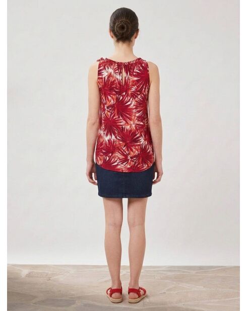 Hawai-Top mit pinkem Tropenprint