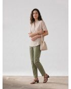 Beige blouse met krijtstreep Bianca