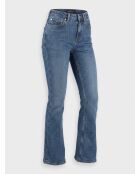 Mittelblaue Charm-Flare-Jeans mit hoher Taille