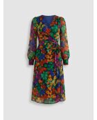 Mehrfarbiges Blumenkleid Arina