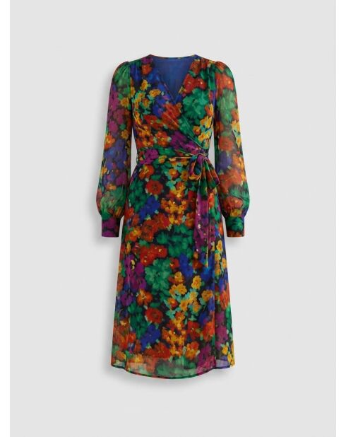 Arina veelkleurige jurk met bloemen