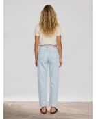 Hellblaue Abriebjeans mit normaler Passform