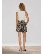 Zwarte korte broek met zeesterprint