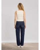 Crop-Top Tank Smile aus 100% Bio-Baumwolle ecru