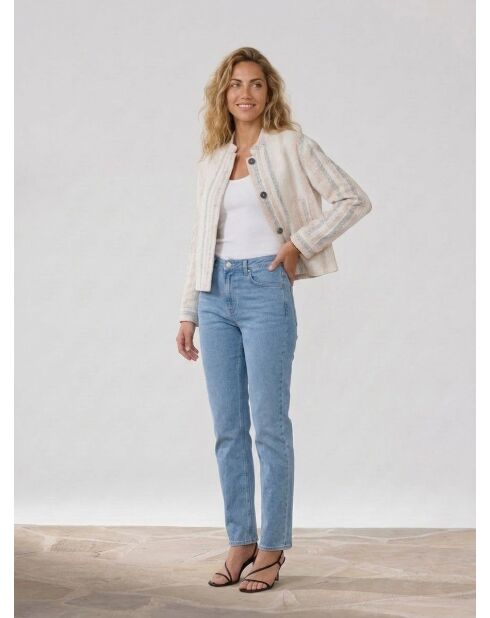 Nina Jacke mit elfenbeinfarbenen Streifen