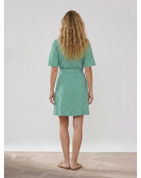 Rmarilou jurk met chlorofylle geometrische print