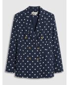 Blau/weiße Bloom Fluidjacke