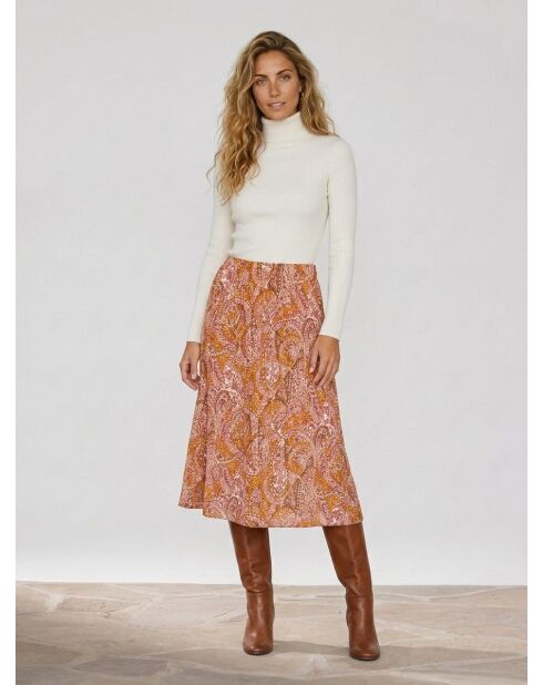 Gonna midi Ruiz con stampa fantasia multicolor
