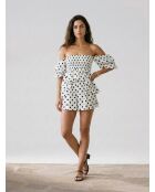 Anjani schwarz/weiße gepunktete Shorts