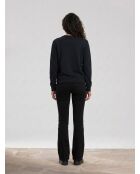 Schwarze Flare-Jeans aus Bio-Baumwollmischung