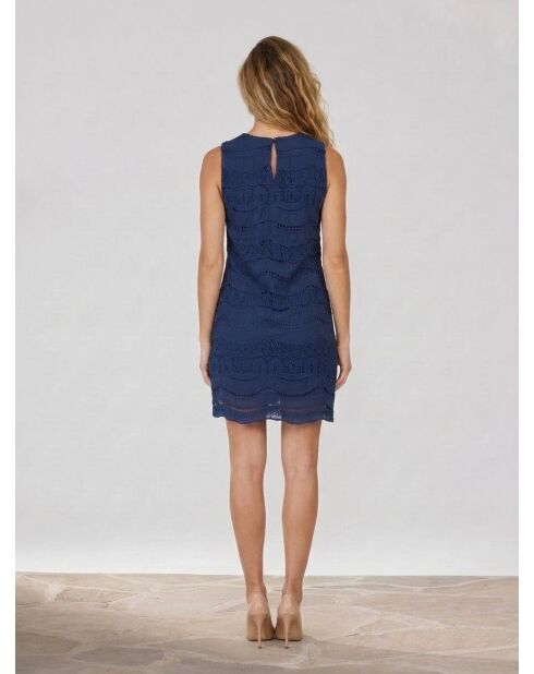 Marineblaues Baumwollkleid Carla