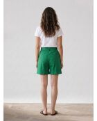 Dschungelgrüne Mano-Popelin-Shorts