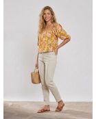 Mehrfarbiges Beach Daze Crop-Top