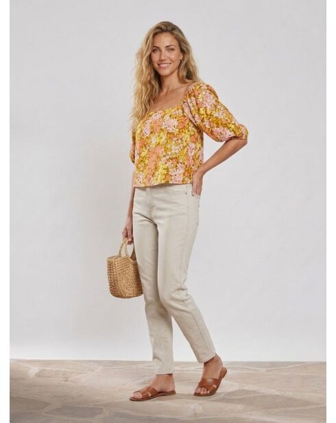 Mehrfarbiges Beach Daze Crop-Top