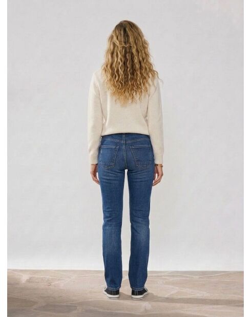 Jean droit bleu foncé