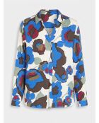 Blouse Letta imprimée bleue