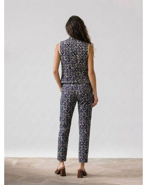 Giacca Lou con stampa blu/crema