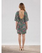 Oliza grün/mehrfarbiges Kleid