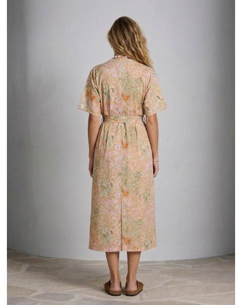 Popelinekleid Erminio mit mehrfarbigem Garrigue-Print