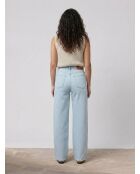 Hellblaue Widefit-Jeans mit hoher Taille