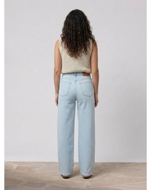 Hellblaue Widefit-Jeans mit hoher Taille
