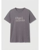 Ana T-Shirt aus 100% Bio-Baumwolle dunkelgrau
