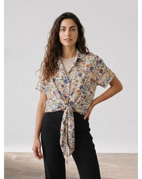 Camisa estampada Chili ecru