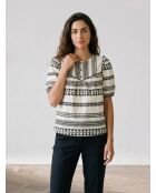 Ecrufarbene Bluse Tulum