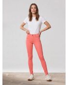 Puderrosa schlichte Skinny-Jeans
