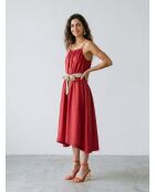 Robe brillante en Lin mélangé Nahla fushia