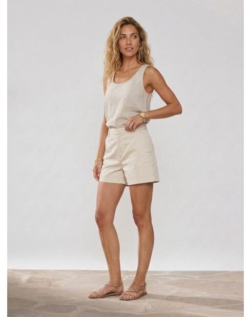 Pantaloncini chino ecru