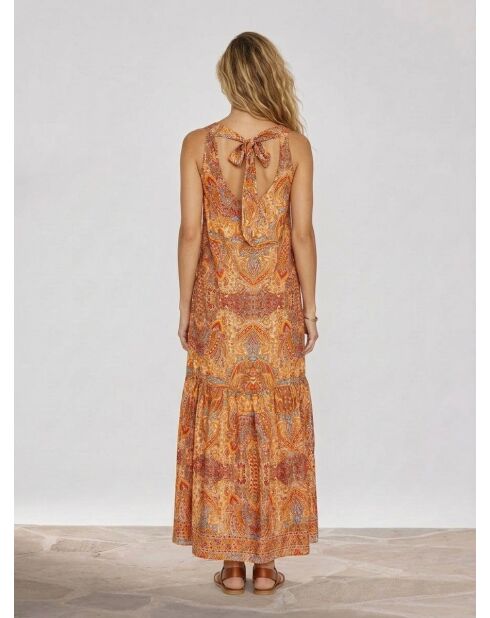 Sasha Papaye Maxikleid aus Seidenmix