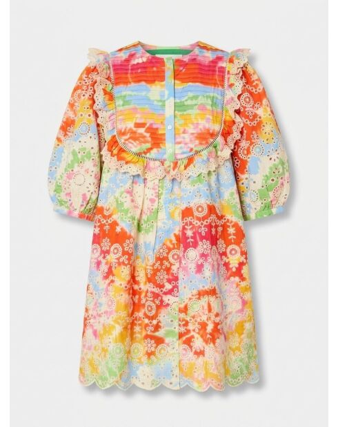 Vestido bordado anudado