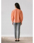 Hemd Laurie aus Bio-Baumwolle locker orange