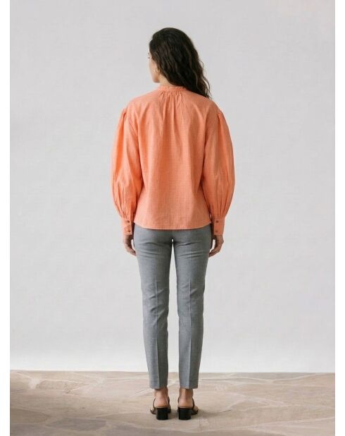 Camisa holgada de algodón orgánico Laurie naranja
