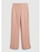 Pantalon en Lin mélangé Pepper rayé beige